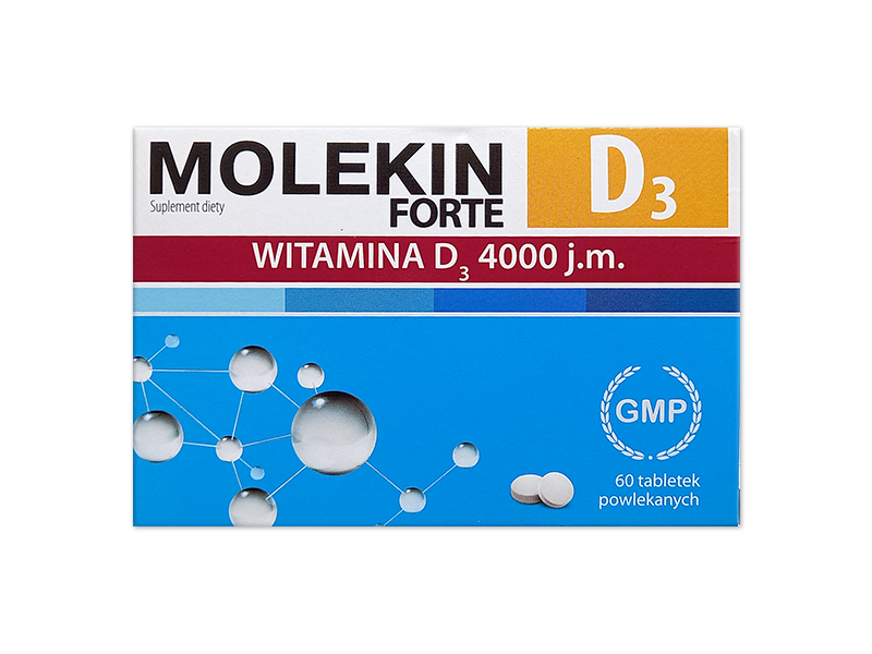 Molekin D3 Forte, tabletki powlekane, 4000 j.m.