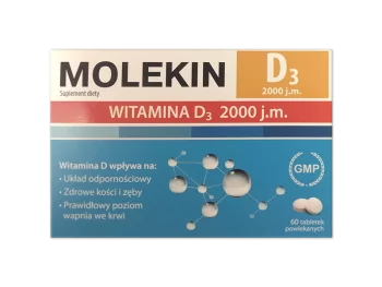 Zdjęcie produktu Molekin D3, tabletki powlekane, 2000 j.m.