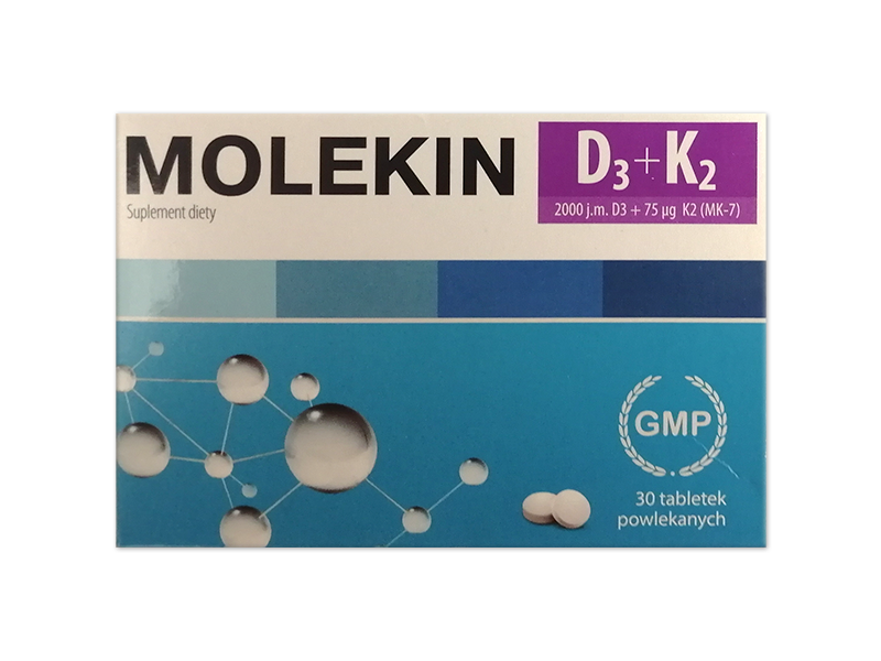 Molekin D3+K2, tabletki powlekane, 50 µg+75 µg