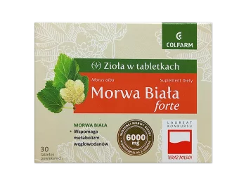 Zdjęcie produktu Morwa biała Forte, tabletki, 600 mg/COLFARM