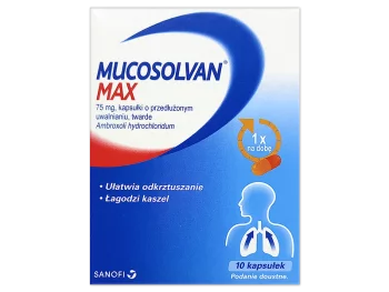 Zdjęcie produktu Mucosolvan Max, kapsułki, 75 mg