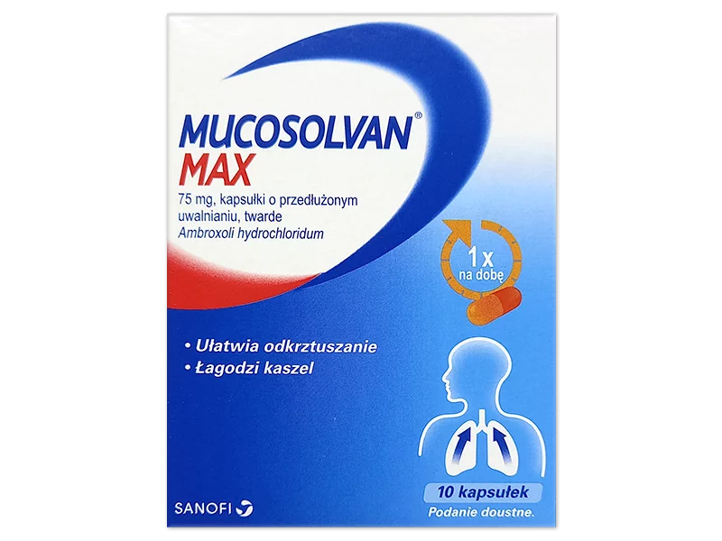 Zdjęcie Mucosolvan Max, kapsułki, 75 mg