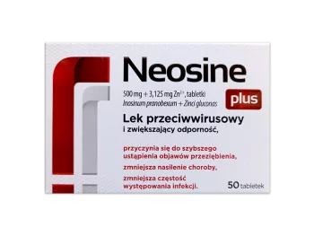 Zdjęcie produktu Neosine Plus, tabletki, 500 mg + 3,125 mg