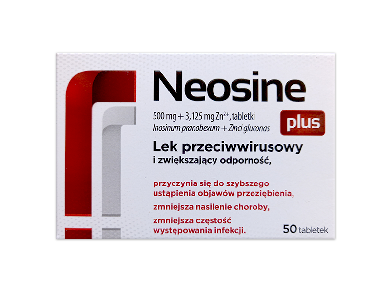 Neosine Plus, tabletki, 500 mg + 3,125 mg