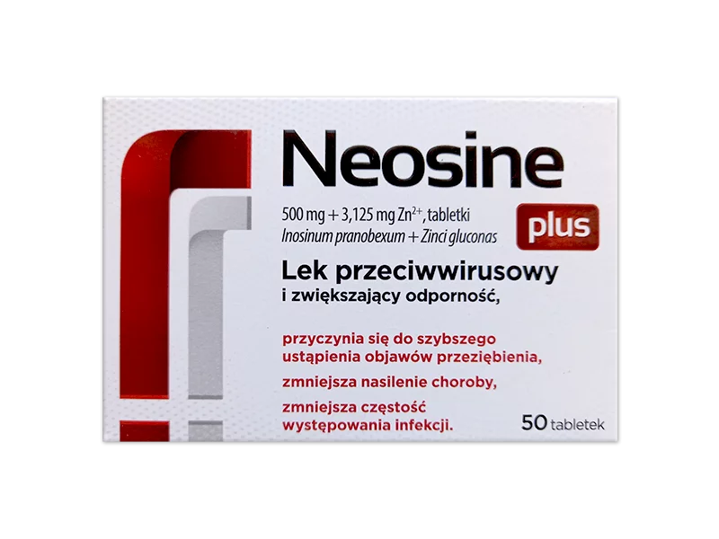 Zdjęcie Neosine Plus, tabletki, 500 mg + 3,125 mg