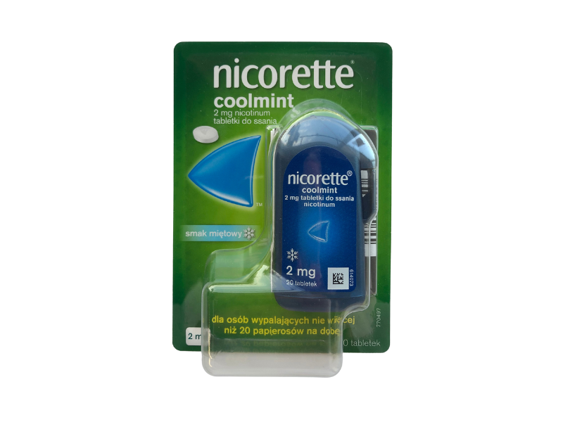 Nicorette Coolmint, tabletki do ssania, 2 mg