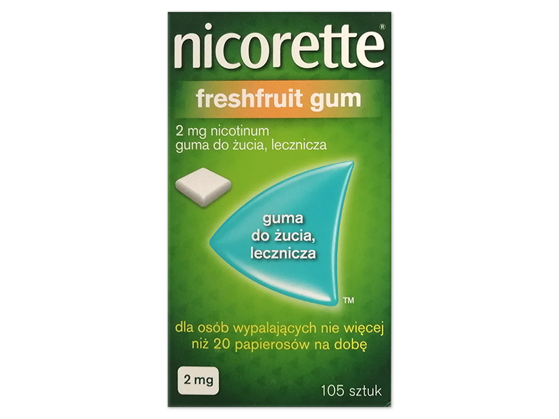 Nicorette Freshfuit, gumy do żucia, 2 mg