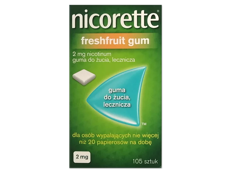 Zdjęcie Nicorette Freshfuit, gumy do żucia, 2 mg