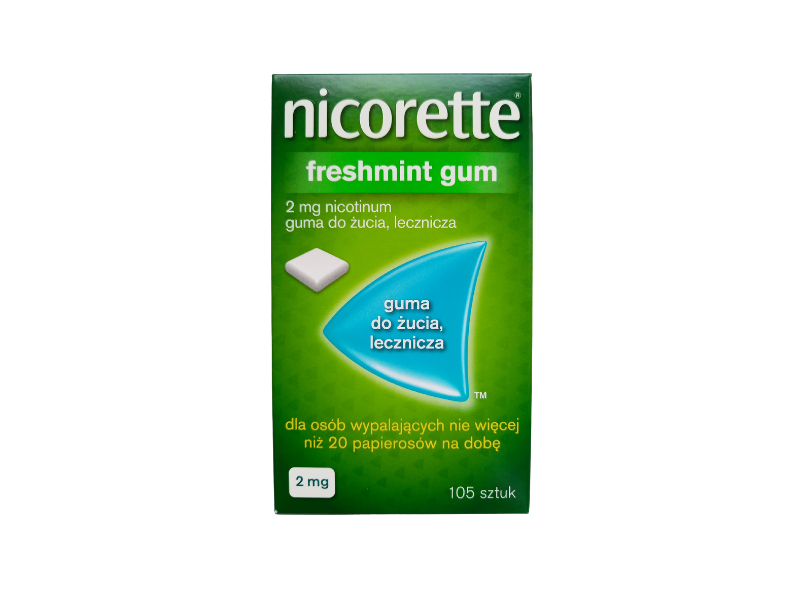 Nicorette Freshmint, gumy do żucia, 2 mg