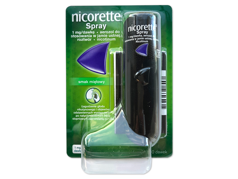 Nicorette Spray, aerozol do stosowania w jamie ustnej, 1 mg/dawka