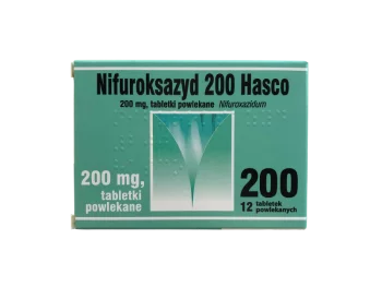 Zdjęcie produktu Nifuroksazyd, tabletki powlekane, 200 mg/Hasco