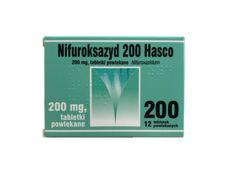 Nifuroksazyd, tabletki powlekane, 200 mg/Hasco