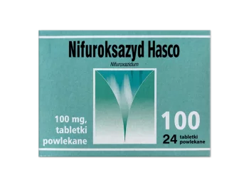 Zdjęcie produktu Nifuroksazyd Hasco, tabletki powlekane, 100 mg