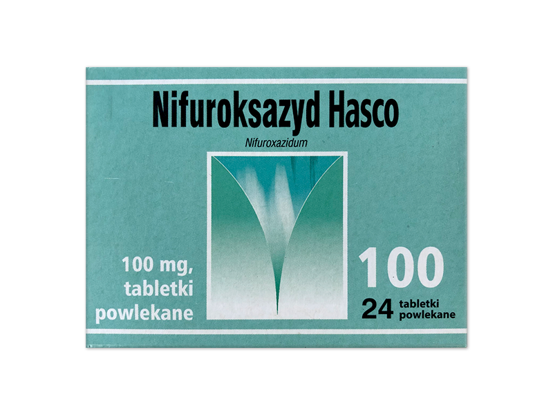 Nifuroksazyd Hasco, tabletki powlekane, 100 mg