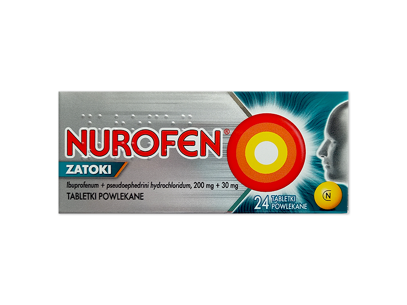 Nurofen Zatoki, tabletki powlekane, 200 mg+30 mg