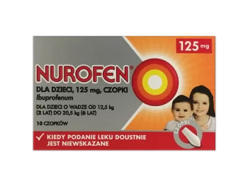 Zdjęcie produktu Nurofen dla dzieci, czopki, 125 mg