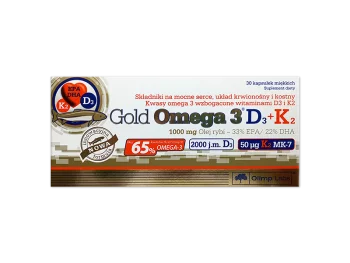 Zdjęcie produktu Olimp Gold Omega 3 D3+K2, kapsułki