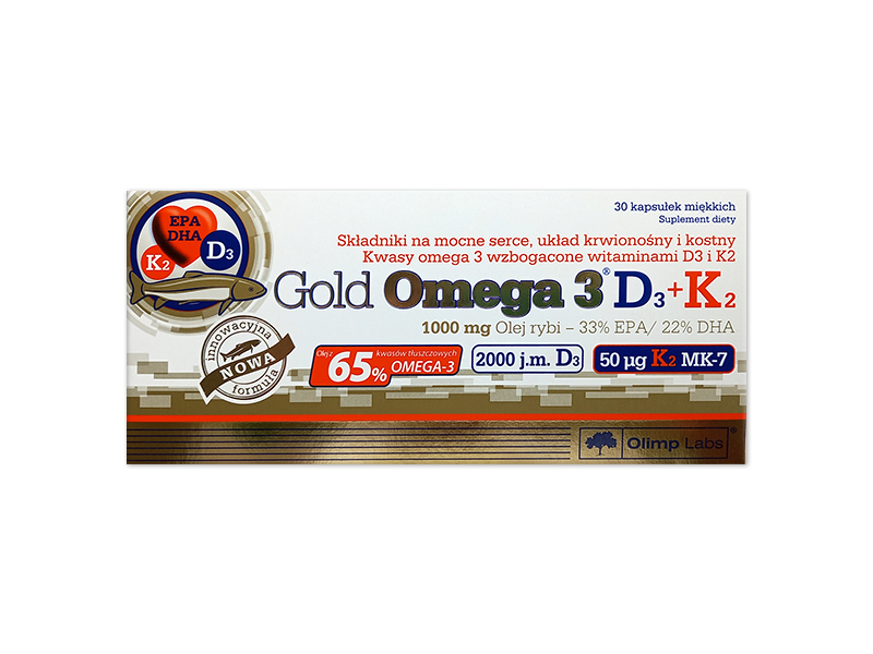 Olimp Gold Omega 3 D3+K2, kapsułki