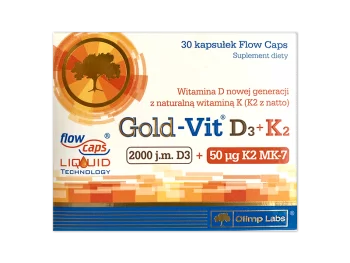 Zdjęcie produktu Olimp Gold-Vit D3+K2, kapsułki, 2000 j.m.+50 µg