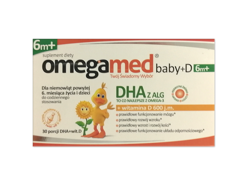 Omegamed Baby +D 6m+, kapsułki twist-off, 15 µg+150 mg