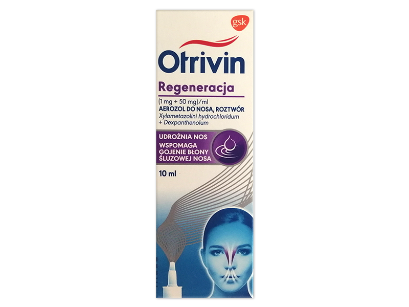 Otrivin Regeneracja, aerozol do nosa, 1 mg+50 mg/1 ml