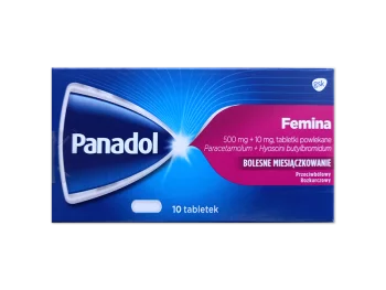 Zdjęcie produktu Panadol Femina, tabletki powlekane, 500 mg+10 mg