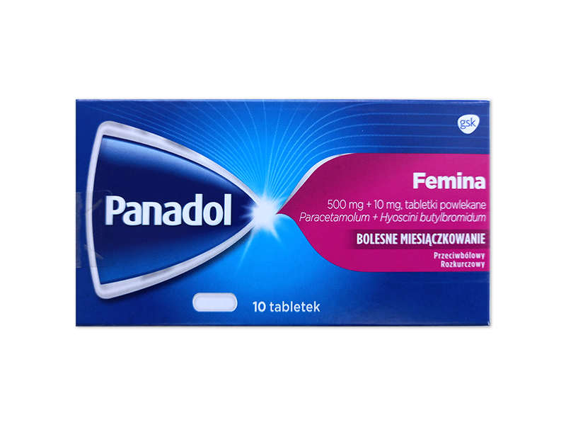 Panadol Femina, tabletki powlekane, 500 mg+10 mg