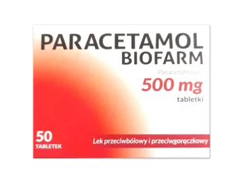 Zdjęcie produktu Paracetamol Biofarm, tabletki, 500 mg