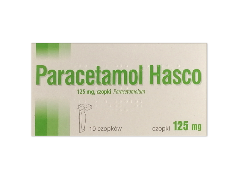 Paracetamol Hasco, czopki, 125 mg