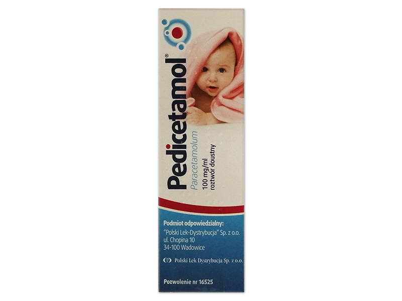 Pedicetamol, roztwór doustny, 100 mg/ml