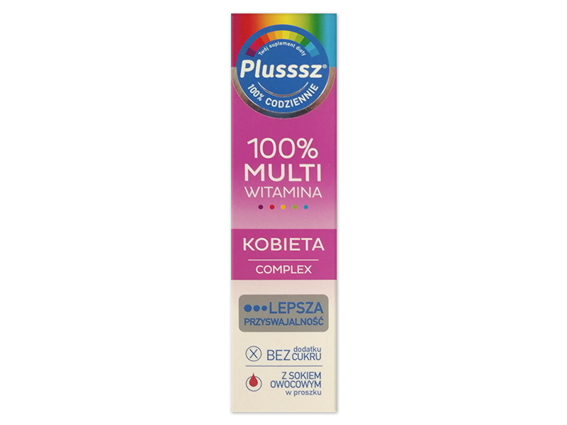 Plusssz 100% Multiwitamina Kobieta Complex, tabletki musujące