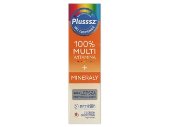 Zdjęcie produktu Plusssz 100% Multiwitamina + Minerały, tabletki musujące