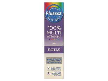 Zdjęcie produktu Plusssz 100% Multiwitamina + Potas, tabletki musujące