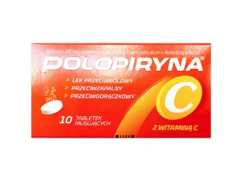 Zdjęcie produktu Polopiryna C, tabletki musujące, 500 mg+200 mg