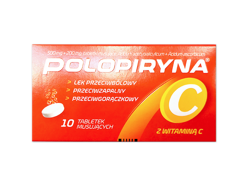 Polopiryna C, tabletki musujące, 500 mg+200 mg