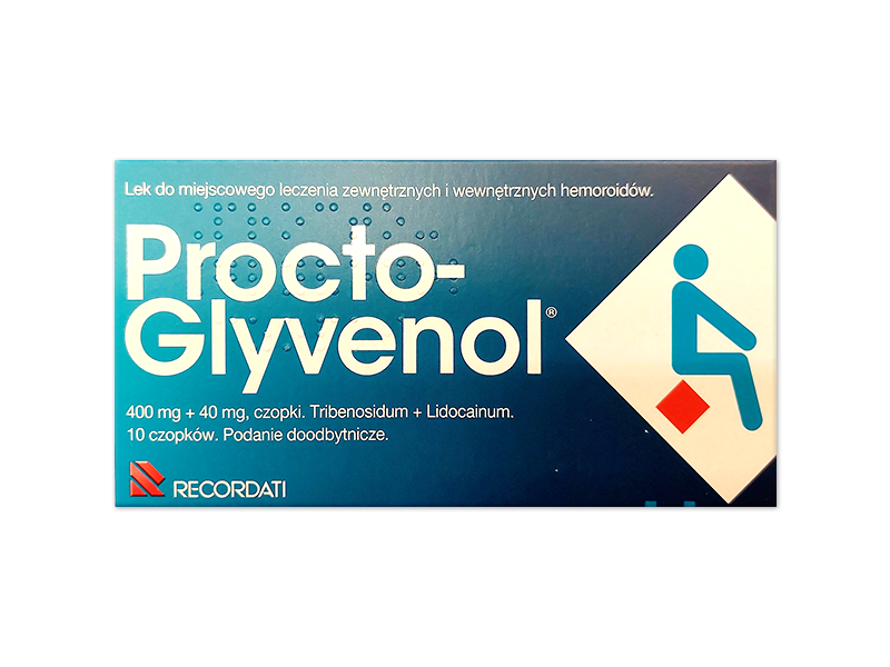 Procto-Glyvenol, czopki, 400 mg+40 mg