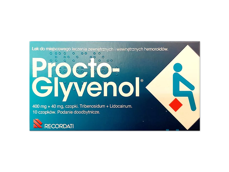 Zdjęcie Procto-Glyvenol, czopki, 400 mg+40 mg