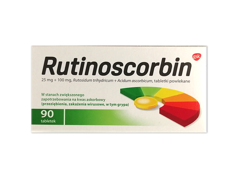 Rutinoscorbin, tabletki powlekane, 100 mg+20 mg