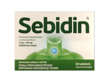 Zdjęcie produktu Sebidin, tabletki do ssania, 5 mg+50 mg