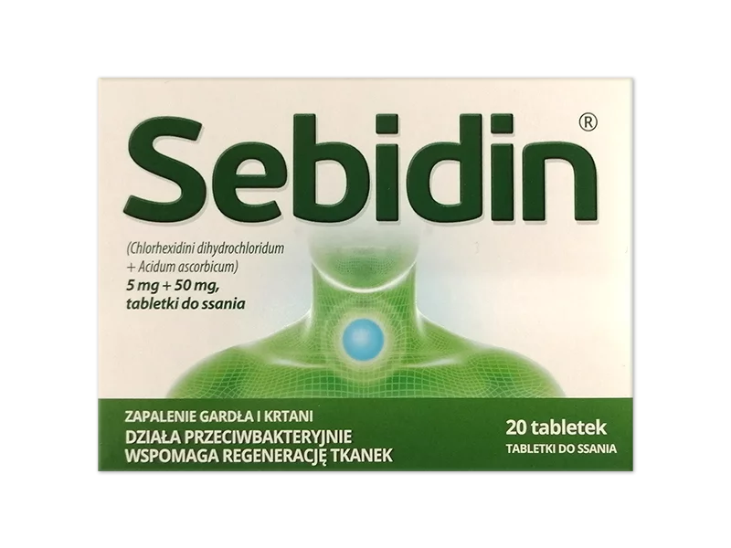 Zdjęcie Sebidin, tabletki do ssania, 5 mg+50 mg