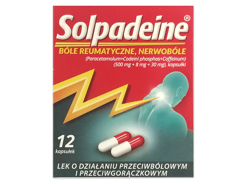 Solpadeine, kapsułki, 500 mg+30 mg+8 mg