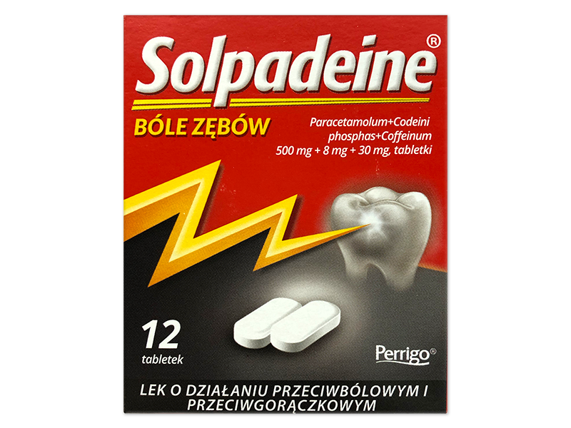 Solpadeine, tabletki, 500 mg+30 mg+8 mg