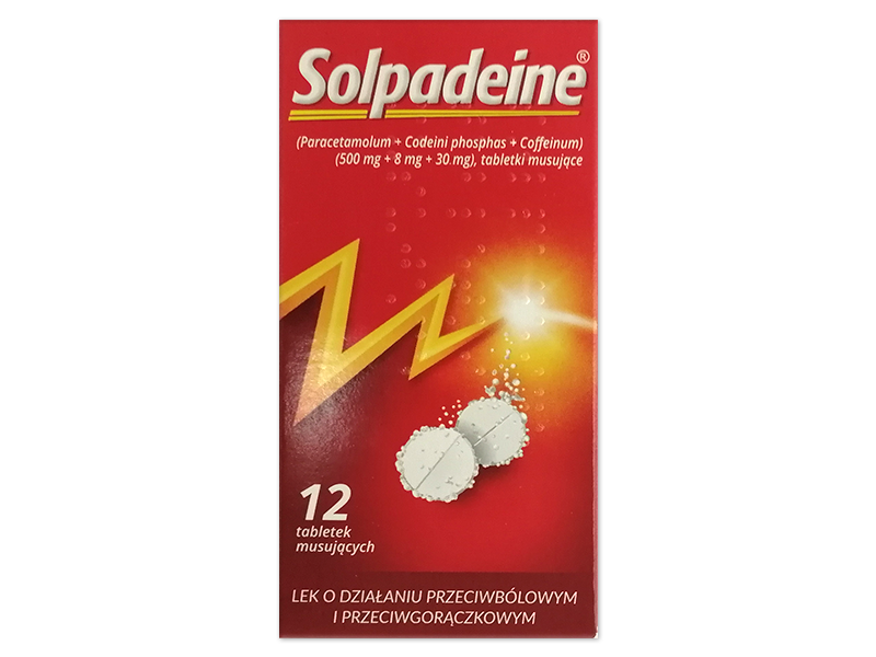 Solpadeine, tabletki musujące, 500 mg+30 mg+8 mg