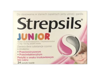 Zdjęcie produktu Strepsils Junior, pastylki do ssania, 1,2 mg+0,6 mg