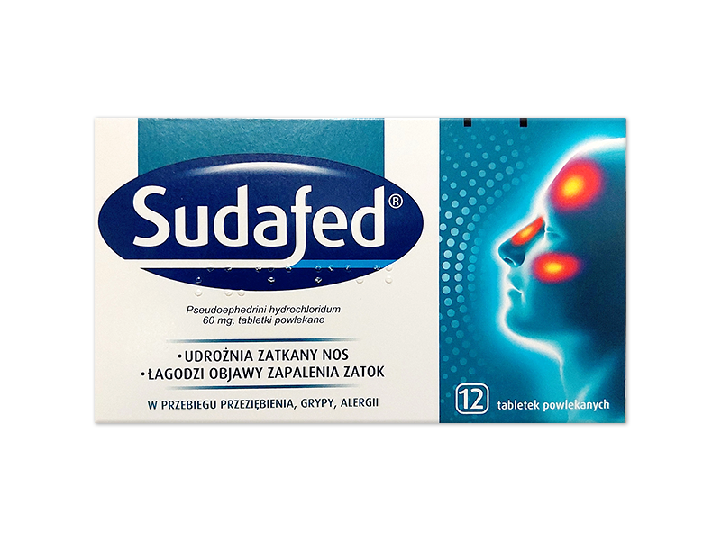 Sudafed, tabletki powlekane, 60 mg