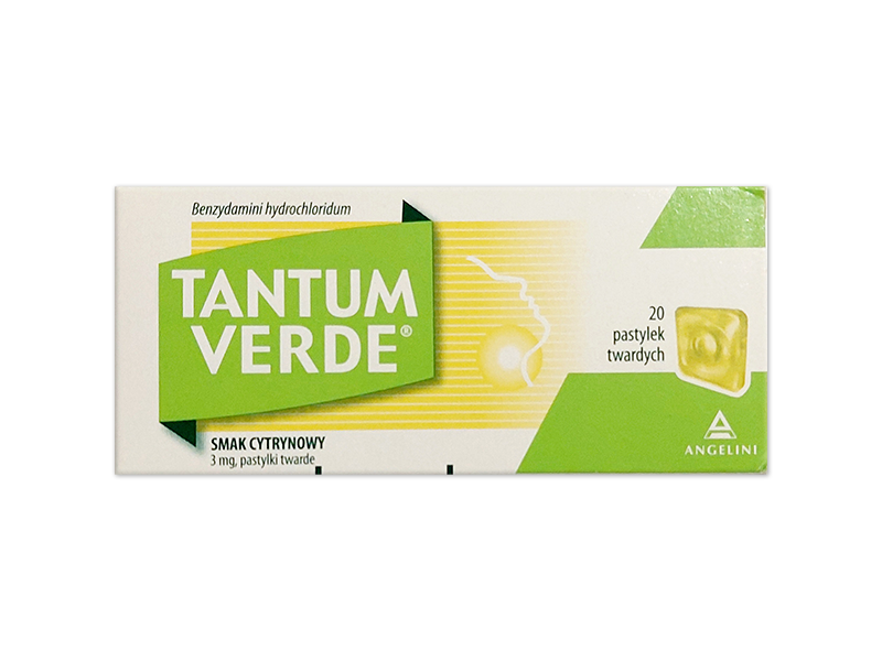 Tantum Verde, pastylki do ssania, 3 mg, smak cytrynowy