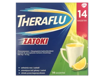 Zdjęcie produktu Theraflu Zatoki, saszetki, 650 mg+10 mg