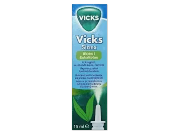 Zdjęcie produktu Vicks Sinex Aloes i Eukaliptus, aerozol do nosa, 0,5 mg/ml