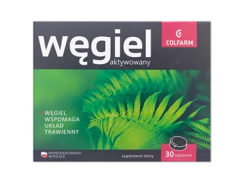 Zdjęcie produktu Węgiel aktywowany, tabletki, 150 mg/COLFARM