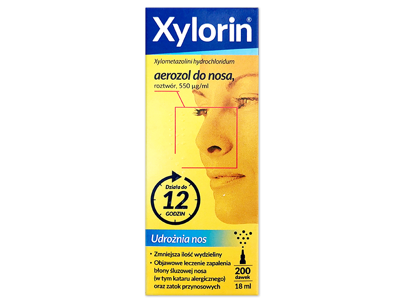 Xylorin, aerozol do nosa, 0,55 mg/ml